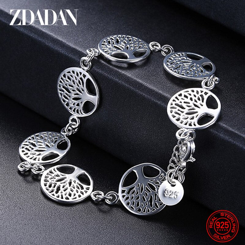 Tree of Life Sterling Silver Bracelet for Women by HitMyNeed