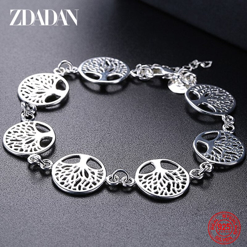 Tree of Life Sterling Silver Bracelet for Women by HitMyNeed