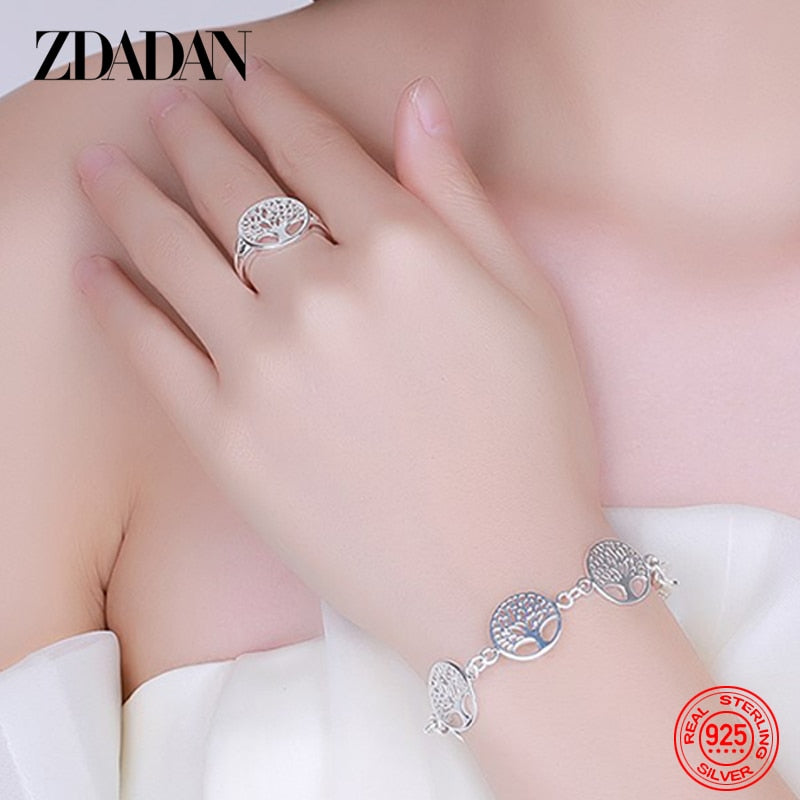 Tree of Life Sterling Silver Bracelet for Women by HitMyNeed