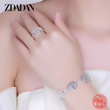 Tree of Life Sterling Silver Bracelet for Women by HitMyNeed
