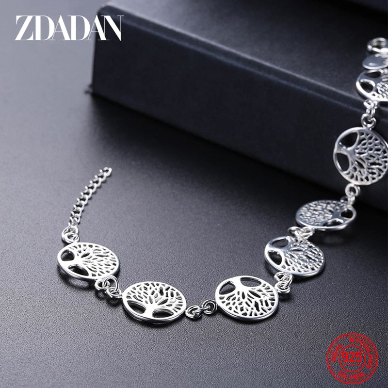 Tree of Life Sterling Silver Bracelet for Women by HitMyNeed