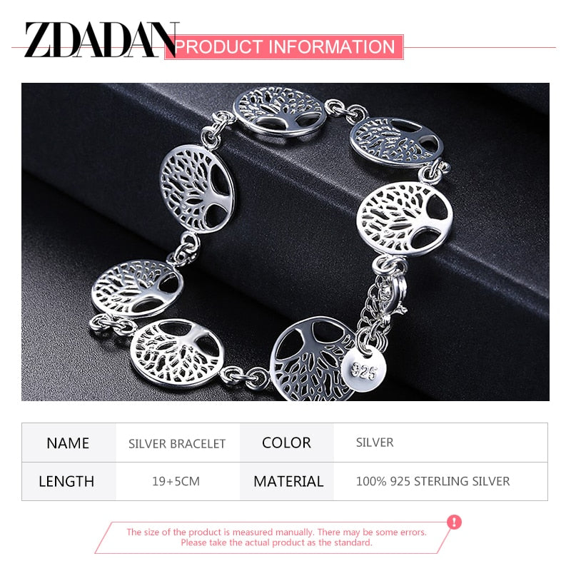 Tree of Life Sterling Silver Bracelet for Women by HitMyNeed