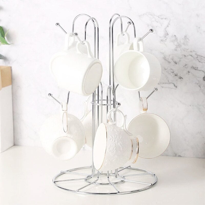 Tree Shaped Metal Mug Rack with 8 Hooks by HitMyNeed