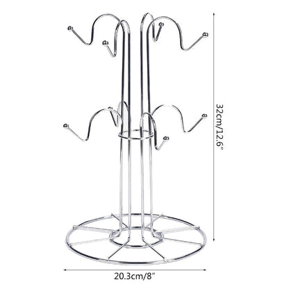 Tree Shaped Metal Mug Rack with 8 Hooks by HitMyNeed