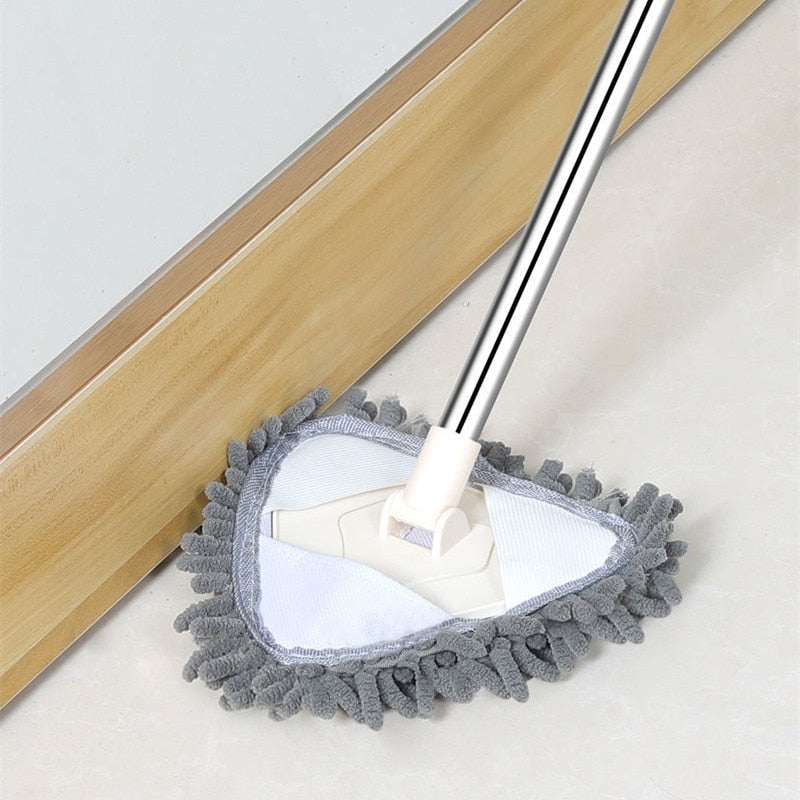 Triangle Flat Floor Mop with Extendable Handle by HitMyNeed