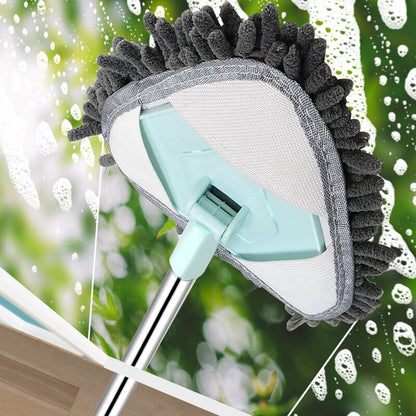 Triangle Flat Floor Mop with Extendable Handle by HitMyNeed