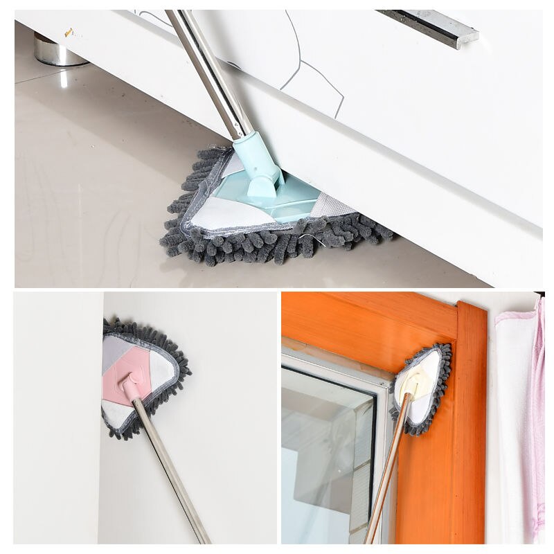 Triangle Flat Floor Mop with Extendable Handle by HitMyNeed
