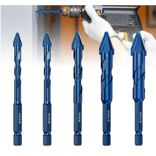Triangle Glass & Tile Drill Bit Set 6-12mm 10pcs-6mm by HitMyNeed