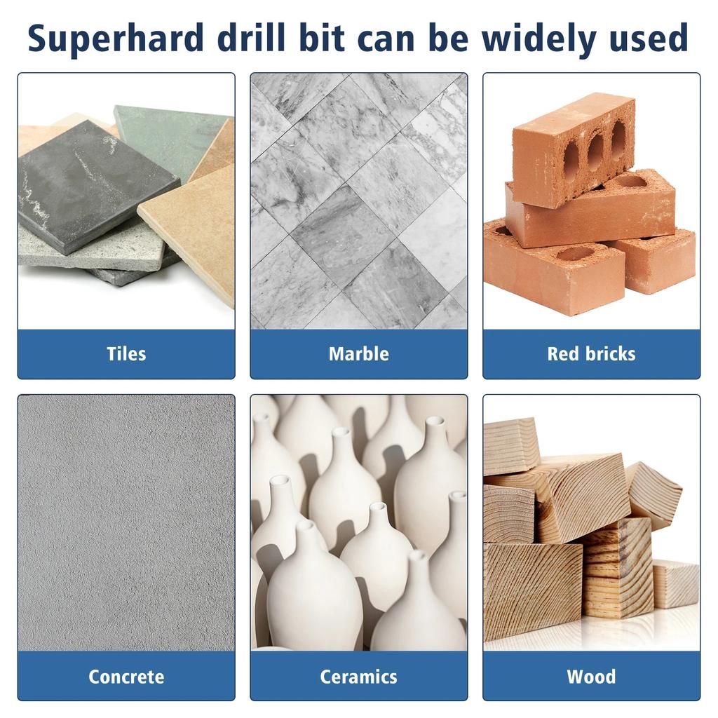 Triangle Glass & Tile Drill Bit Set 6-12mm by HitMyNeed