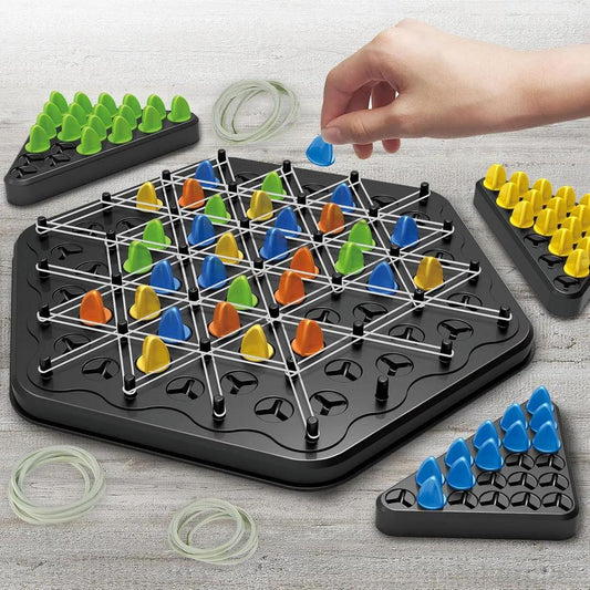Triangle Rubber Band Logic Puzzle Board Game by HitMyNeed