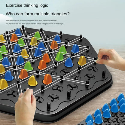 Triangle Rubber Band Logic Puzzle Board Game by HitMyNeed