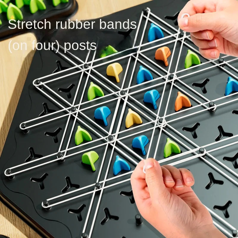 Triangle Rubber Band Logic Puzzle Board Game by HitMyNeed