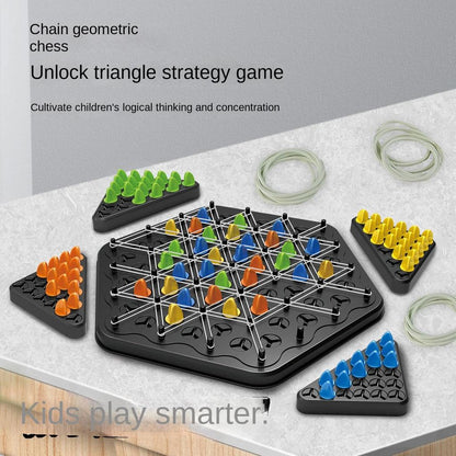 Triangle Rubber Band Logic Puzzle Board Game by HitMyNeed
