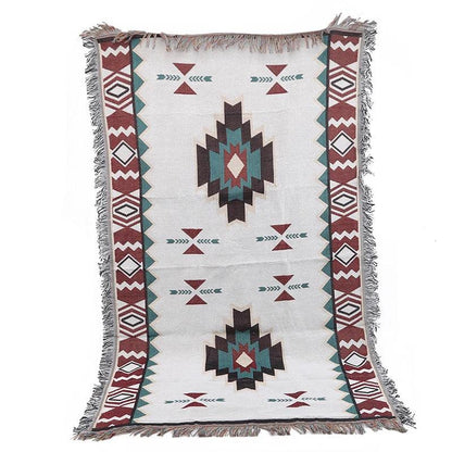 Tribal Boho Cotton Blanket & Outdoor Rug by HitMyNeed
