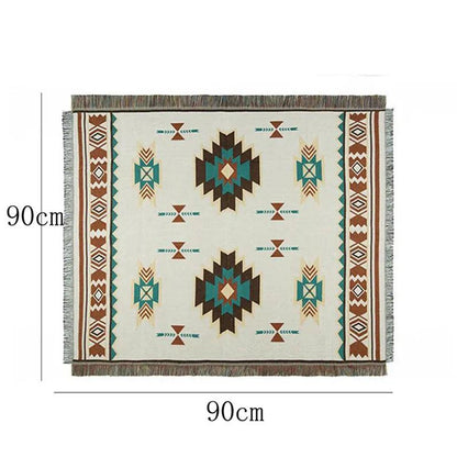 Tribal Boho Cotton Blanket & Outdoor Rug by HitMyNeed