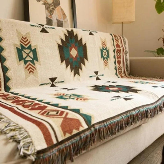 Tribal Boho Cotton Blanket & Outdoor Rug S - 90x90cm by HitMyNeed