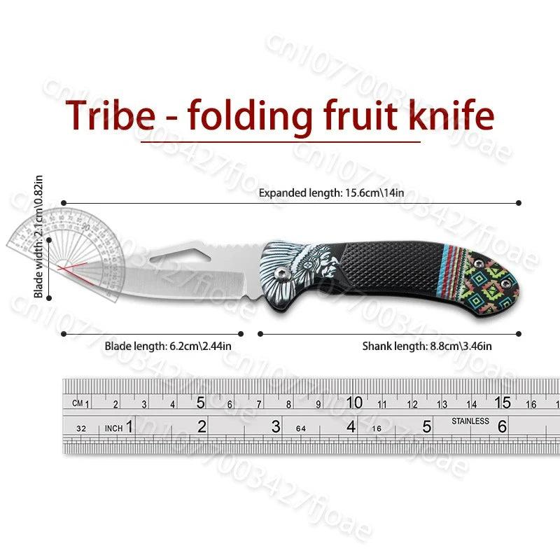 Tribe Stainless Steel Folding Outdoor Knife by HitMyNeed