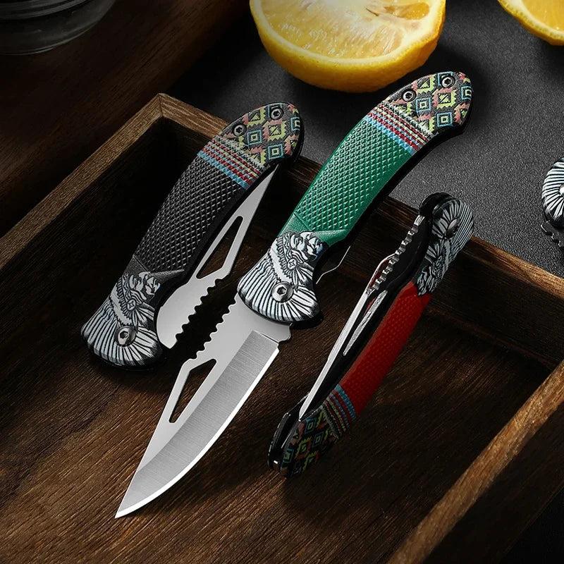 Tribe Stainless Steel Folding Outdoor Knife by HitMyNeed