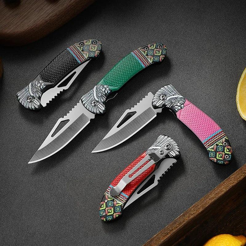 Tribe Stainless Steel Folding Outdoor Knife by HitMyNeed
