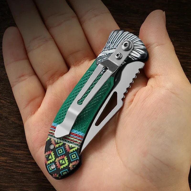 Tribe Stainless Steel Folding Outdoor Knife by HitMyNeed