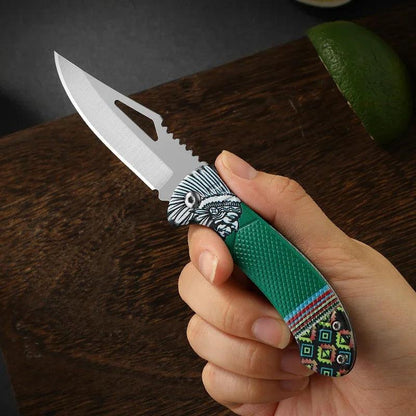 Tribe Stainless Steel Folding Outdoor Knife by HitMyNeed