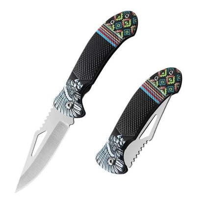 Tribe Stainless Steel Folding Outdoor Knife black by HitMyNeed