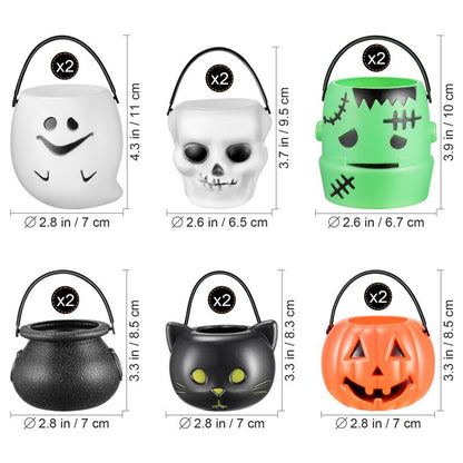 Trick or Treat Halloween Candy Buckets Set (12 Pack) by HitMyNeed