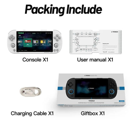 Trimui Smart Pro Handheld Retro Game Console 4.96" 128gb white by HitMyNeed