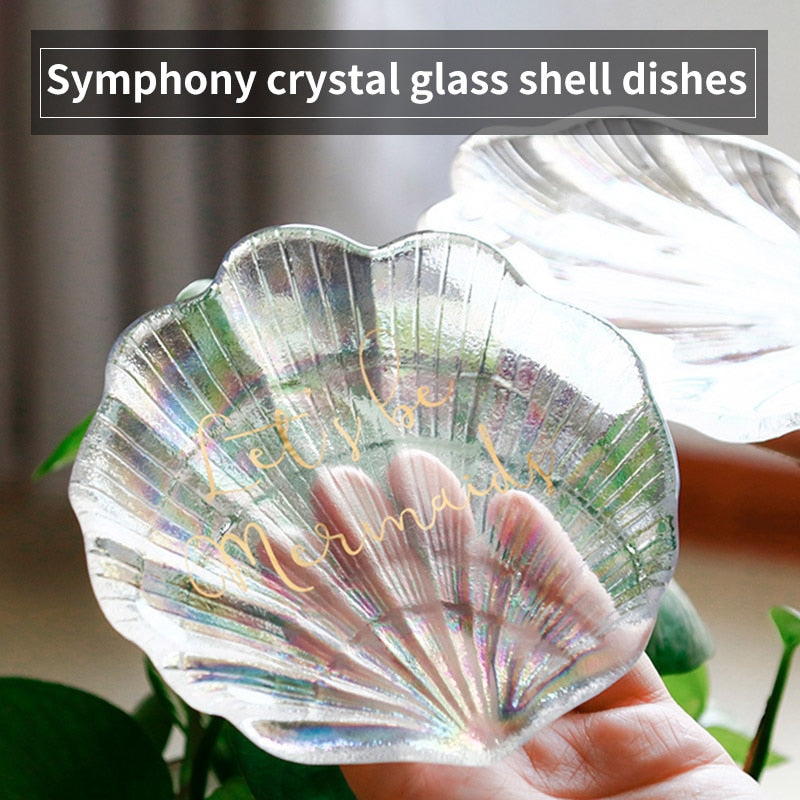 Trinket Glass Shell Jewelry Dish by HitMyNeed