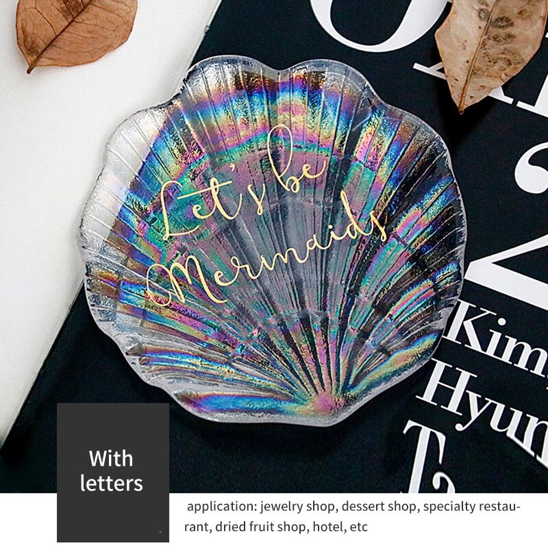 Trinket Glass Shell Jewelry Dish by HitMyNeed
