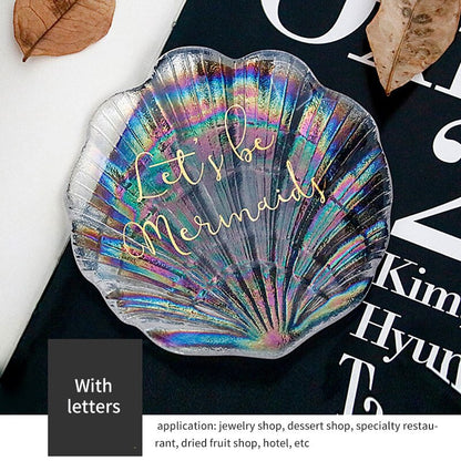 Trinket Glass Shell Jewelry Dish by HitMyNeed