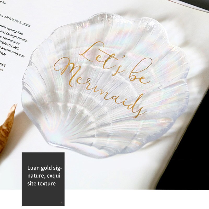 Trinket Glass Shell Jewelry Dish by HitMyNeed
