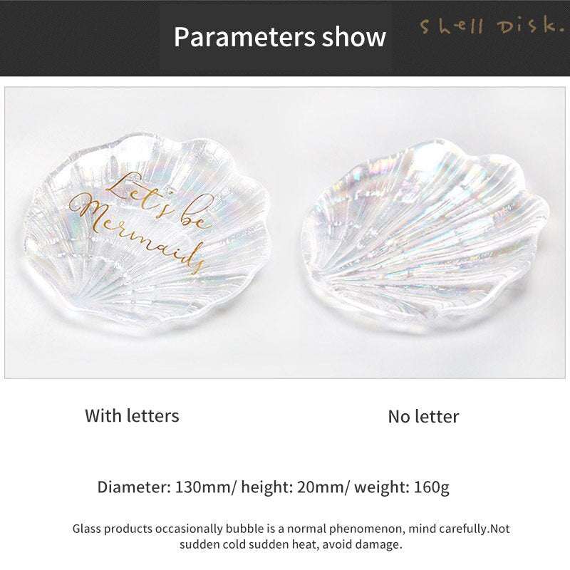 Trinket Glass Shell Jewelry Dish by HitMyNeed
