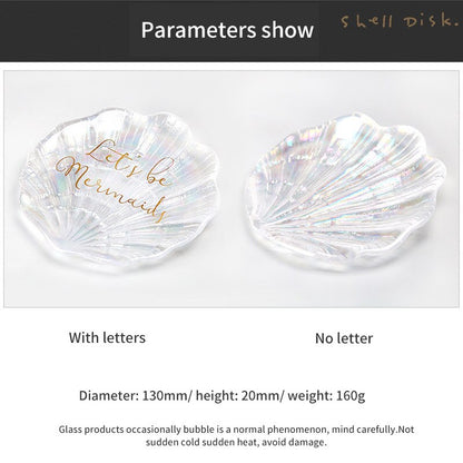 Trinket Glass Shell Jewelry Dish by HitMyNeed