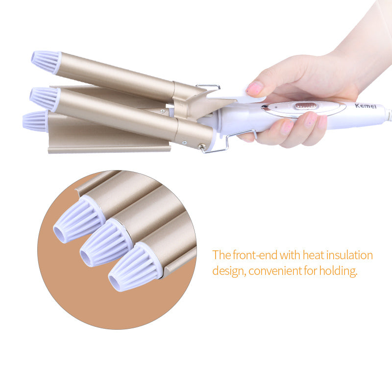 Triple Barrel Curling Wand with Tourmaline Ceramic by HitMyNeed