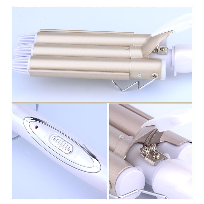 Triple Barrel Curling Wand with Tourmaline Ceramic by HitMyNeed
