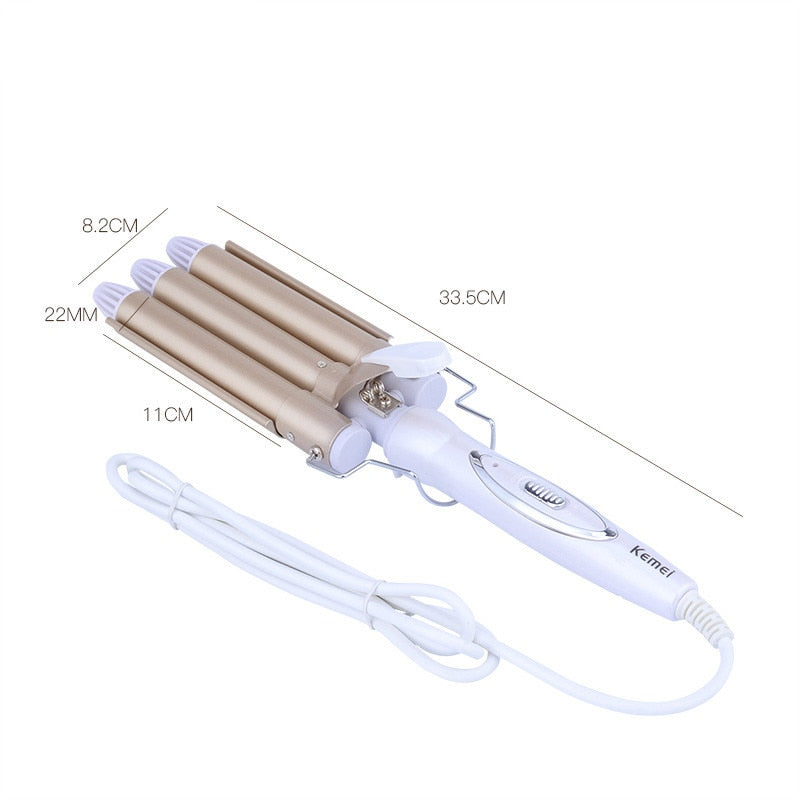 Triple Barrel Curling Wand with Tourmaline Ceramic by HitMyNeed