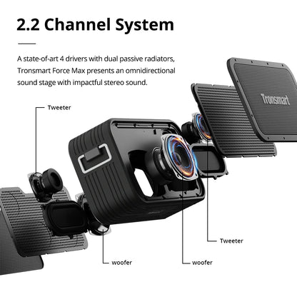 Tronsmart Force Max 80W Bluetooth Speaker IPX6 by HitMyNeed