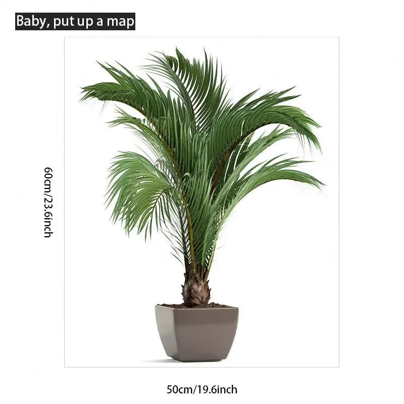 Tropical Green Leaf Self-Adhesive Wall Sticker by HitMyNeed