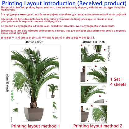 Tropical Green Leaf Self-Adhesive Wall Sticker by HitMyNeed