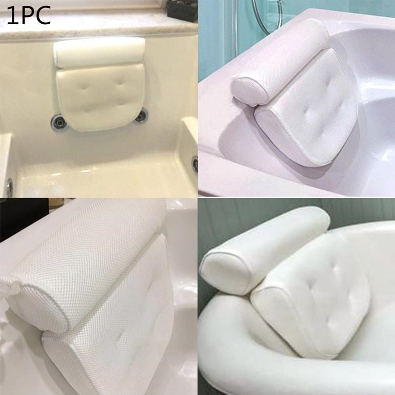 Tub Pillow Headrest with Non-Slip Suction Cups by HitMyNeed