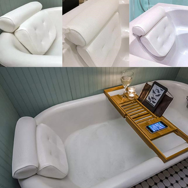 Tub Pillow Headrest with Non-Slip Suction Cups by HitMyNeed