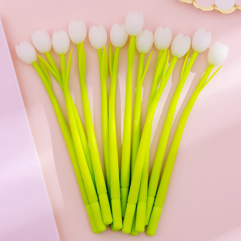 Tulip Gel Ink Flower Pens Set of 3 by HitMyNeed