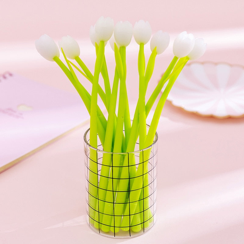 Tulip Gel Ink Flower Pens Set of 3 by HitMyNeed