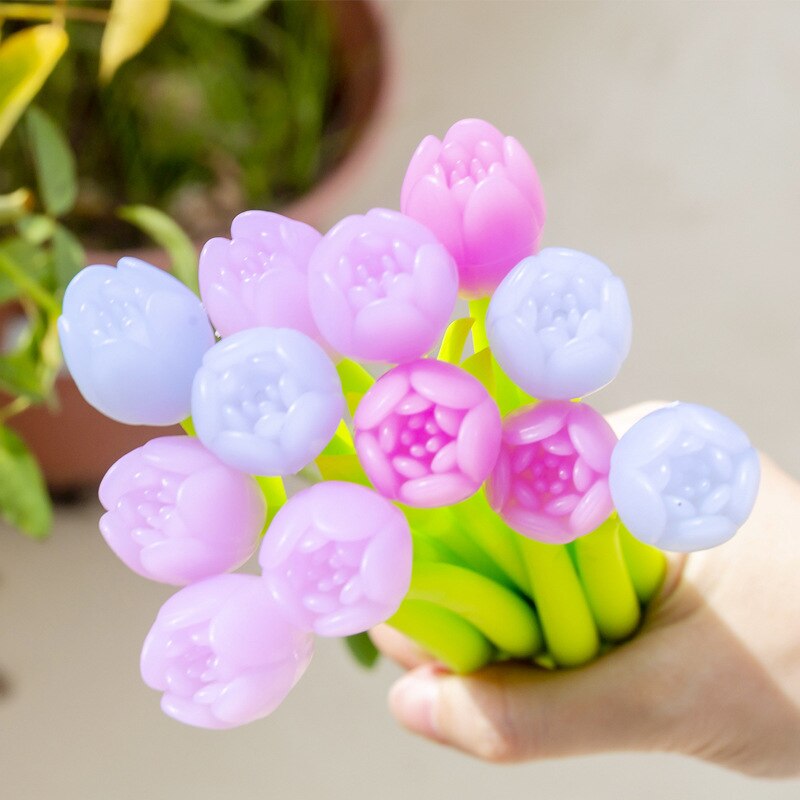 Tulip Gel Ink Flower Pens Set of 3 by HitMyNeed