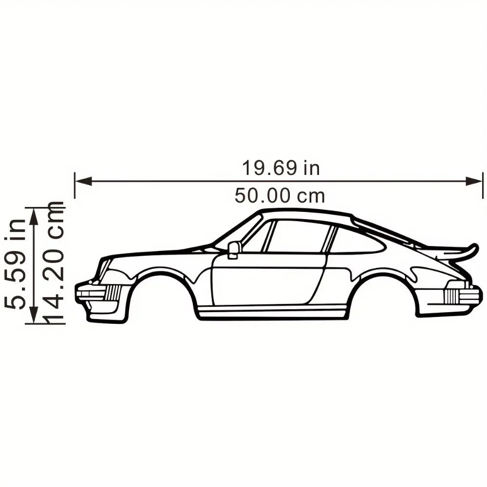 Turbo Sports Car Metal Line Wall Art Decor by HitMyNeed