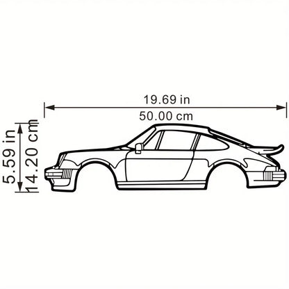 Turbo Sports Car Metal Line Wall Art Decor by HitMyNeed