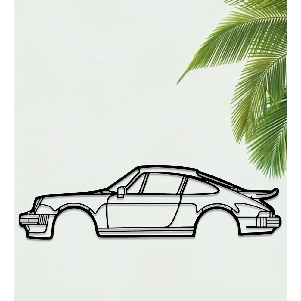 Turbo Sports Car Metal Line Wall Art Decor by HitMyNeed