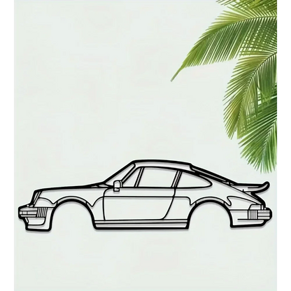 Turbo Sports Car Metal Line Wall Art Decor by HitMyNeed