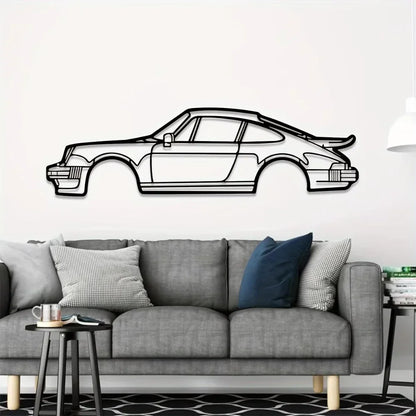 Turbo Sports Car Metal Line Wall Art Decor by HitMyNeed